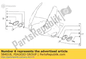 Piaggio Group 584018 vidro - Lado inferior