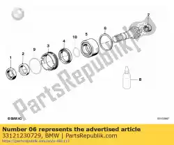 Here you can order the shim - 2,100mm         from BMW, with part number 33121230729: