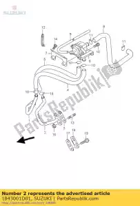 Suzuki 1843001D01 tubo, 2º ar, l - Lado inferior