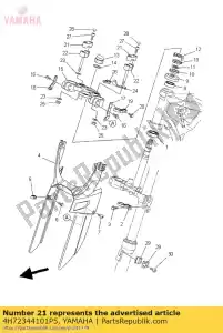 yamaha 4H72344101P5 houder, handvat boven - Onderkant