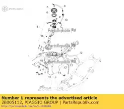 Ici, vous pouvez commander le fuel tank auprès de Piaggio Group , avec le numéro de pièce 2B005112: