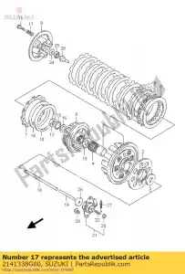 suzuki 2141338G00 primavera, embrague - Lado inferior