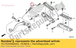Tutaj możesz zamówić zespó? Prze?? Czników., rr. Zatrzyma? Od Honda , z numerem części 35350HN8A60: