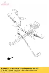 yamaha 5YU263120000 cable, throttle 2 - Bottom side