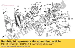 Tutaj możesz zamówić obudowa, termostat od Honda , z numerem części 19311MBA000: