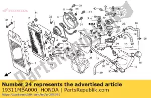 Honda 19311MBA000 obudowa, termostat - Dół