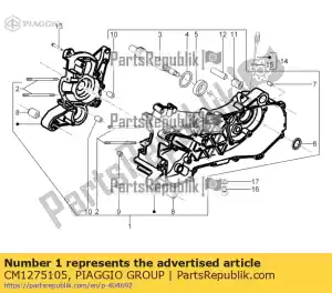 Piaggio Group CM1275105 crankcase assembly - Bottom side