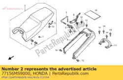 kabel, zadelslot van Honda, met onderdeel nummer 77156MS9000, bestel je hier online: