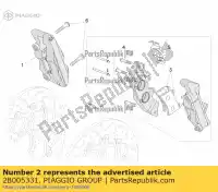 2B005331, Piaggio Group, étrier de frein avant gauche (gauche) moto-guzzi zgukwa00 zgukwa00, zgukwc00 zgukwb00 zgukwp01 zgukwu00 zgukwua0 zgukya00 zgukya00, zgukye00 zgukyb00 zgukyua0 zgukyub0 850 2019 2020 2021 2022, Nouveau