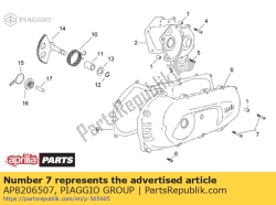 Aprilia AP8206507, Vite m6x45, OEM: Aprilia AP8206507