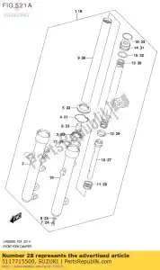 Suzuki 5117715500 primavera, garfo reb - Lado inferior