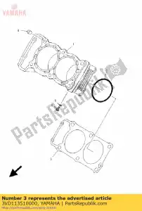 yamaha 3VD113510000 gasket, cylinder - Bottom side