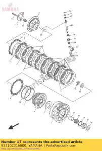 yamaha 933102316800 bearing - Bottom side