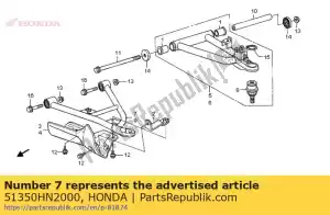 Honda 51350HN2000 arm assy., r. diminuir - Lado inferior