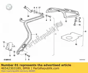 bmw 46542303189 set kofferhouder - Onderkant