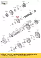 132620769, Kawasaki, engrenage, entrée 4e, 22t klx125caf kawasaki  d tracker klx 125 140 2010 2011 2012 2013 2015 2016 2017 2018 2019 2020 2021, Nouveau