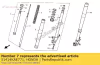 51414KAE771, Honda, cespuglio, guida honda cbr fmx 650 900 1998 1999 2005 2006 2007, Nuovo