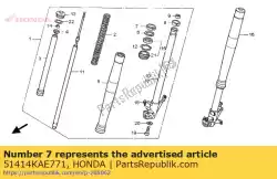 Here you can order the bush, guide from Honda, with part number 51414KAE771: