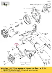 beugel, regelaar zx600r9f van Kawasaki, met onderdeel nummer 110551158, bestel je hier online: