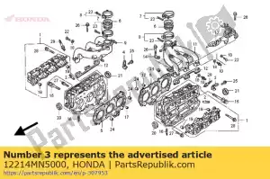 Honda 12214MN5000 abrazadera g, tubo - Lado inferior