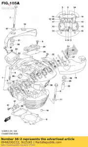 suzuki 0948200222 spark plug - Bottom side