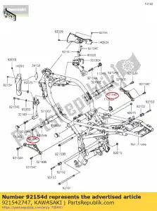 kawasaki 921542747 01 boulon,bride,10x25 - La partie au fond