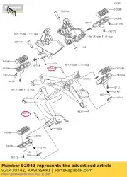 Here you can order the pin,6x31. 1 from Kawasaki, with part number 920430742: