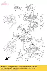 carrosserie, voorkant onder 1 van Yamaha, met onderdeel nummer 1MC2835J00P0, bestel je hier online: