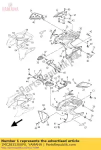 yamaha 1MC2835J00P0 cuerpo, frente inferior 1 - Lado inferior