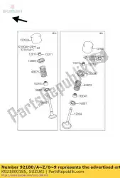 Here you can order the shim,t=2. 950 from Suzuki, with part number K921800185: