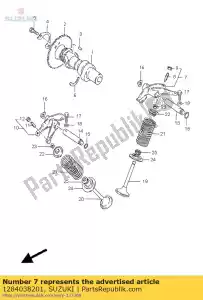 suzuki 1284038201 bras, soupape rocke - La partie au fond