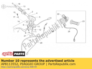 aprilia AP8113552 voor master cil.plug - Onderkant