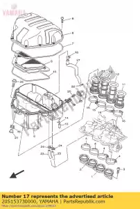 yamaha 20S153730000 tubo, sfiato - Il fondo