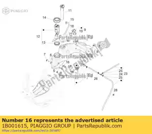 Piaggio Group 1B001615 schelle - Lado inferior