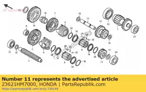 Honda 23621HM7000 engrenage, transmission finale (20t) - La partie au fond