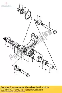 suzuki 0926345003 rodamiento de rodillos - Lado inferior