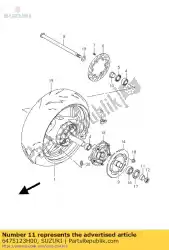 Here you can order the spacer,rear axl from Suzuki, with part number 6475123H00: