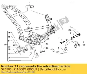 Piaggio Group 573501 reposapiés - Lado inferior
