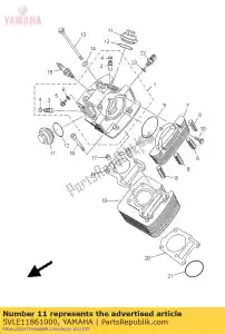 yamaha 5VLE11861000 cubierta, lado de la culata - Lado inferior