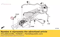 45126KZZJ80, Honda, pipe comp. c, fr. brake honda  250 2017 2018 2019, New