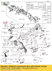 Here you can order the 01 bracket-comp,dc put from Kawasaki, with part number 230621200: