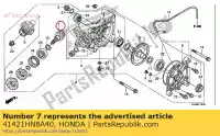 41421HN8A40, Honda, engrenagem, rr. pinhão (13t) honda trx650fa fourtrax rincon trx680fa trx420fa rancher at 650 680 420 , Novo