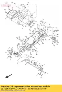 yamaha 2S3216891000 steun, achtervork 2 - Onderkant