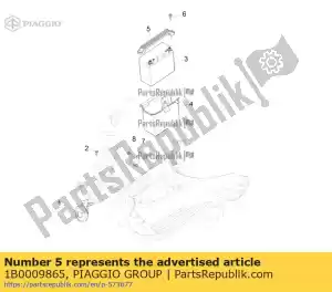 Piaggio Group 1B0009865 batterij klem - Onderkant