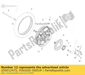 Piaggio Group 1D0012475 sensor frontal de abs - Lado inferior