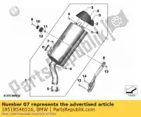 18518546516, BMW, ilhó de borracha - 18x8mm bmw  650 2011 2012 2013 2014 2015 2016 2017 2018 2019, Novo