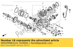 bout, ubs, 8x65 van Honda, met onderdeel nummer 90029MBL610, bestel je hier online: