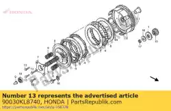 Aqui você pode pedir o parafuso, hex., 6x25 em Honda , com o número da peça 90030KL8740: