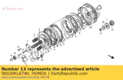 Ici, vous pouvez commander le boulon, hex., 6x25 auprès de Honda , avec le numéro de pièce 90030KL8740: