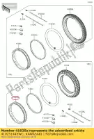 410251445WC, Kawasaki, jante, rr, 2.50x17, noir kawasaki kle  b kle500 klr650 500 650 , Nouveau